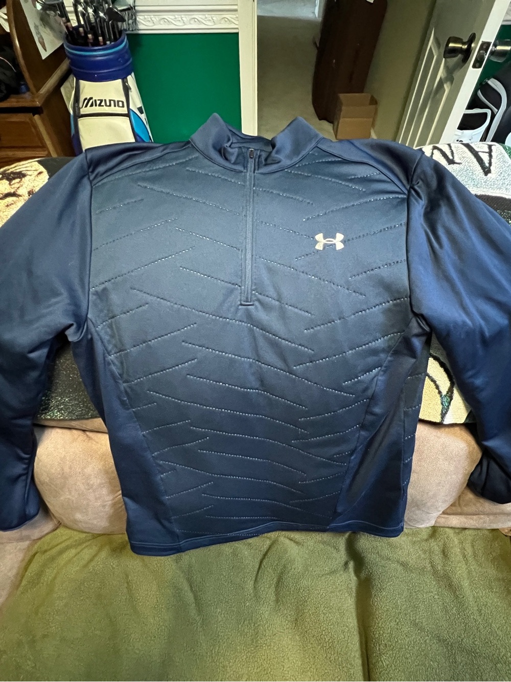 Under Armour Coldgear Navy 1/4 Zip Pullover M